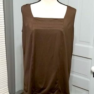 Lane Bryant Horizontal Pleated Sleeveless Top